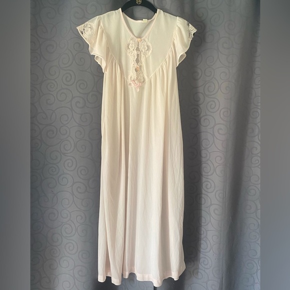 Nancy King vintage made in the USA light pink nightgown - Picture 1 of 8